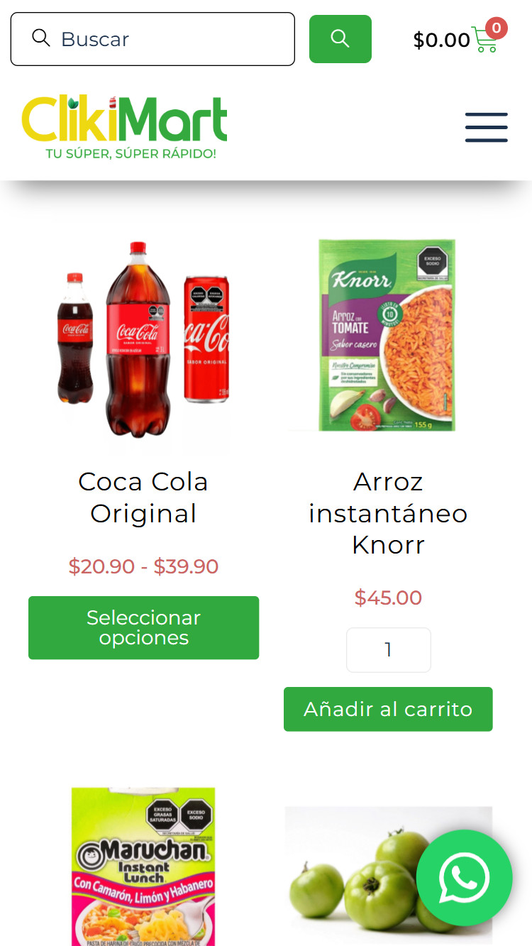 ClikiMart — Tienda en línea móvil